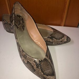 Snake print flats